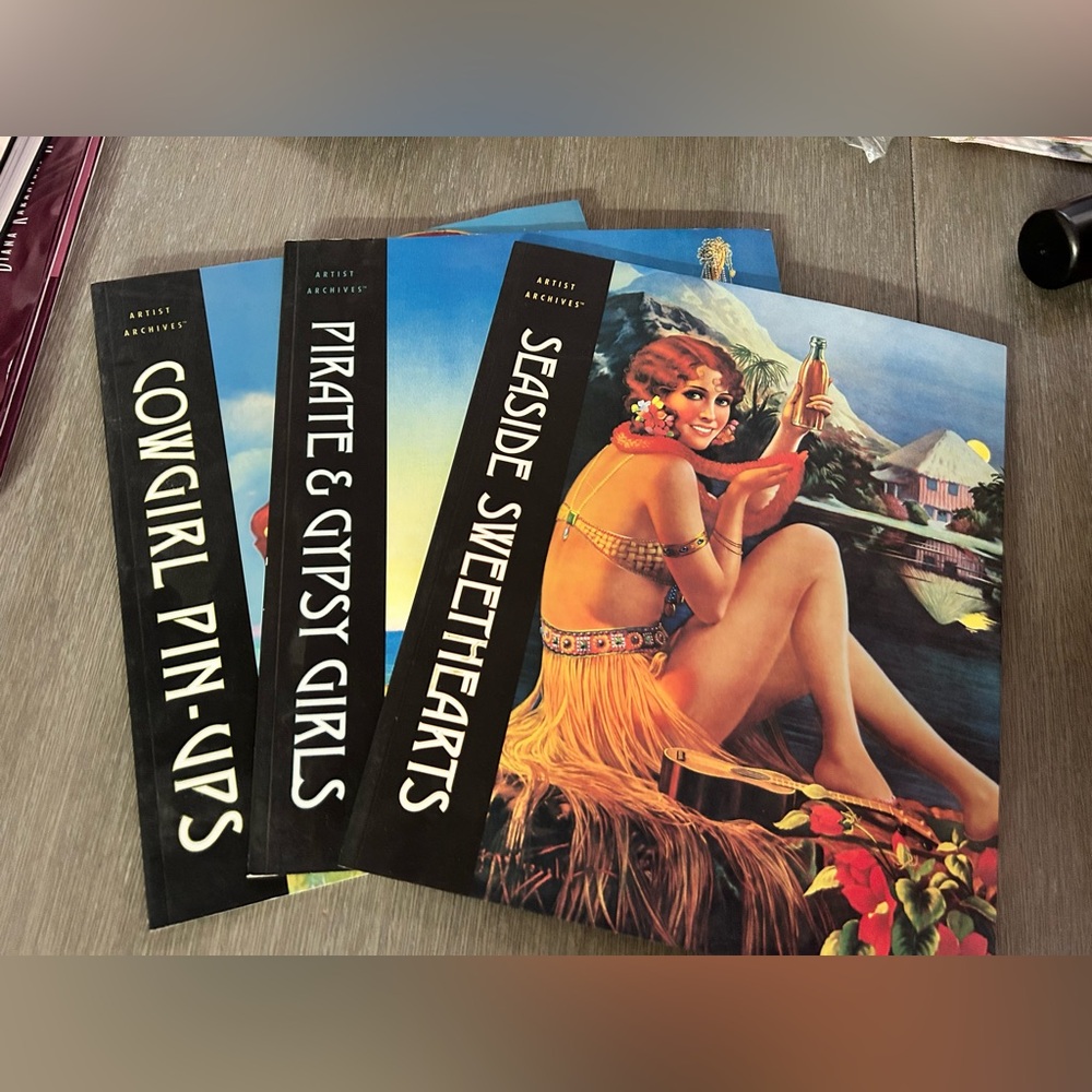 Vintage Pin-Up Art Books - Cowgirls Pirates